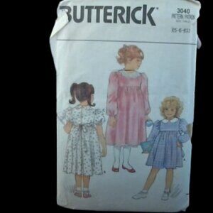 Classic Butterick dress pattern  FOR GIRLS 3040